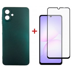 Комплект для Samsung Galaxy A07 панель Soft + скло DENGOS (Green) (DG-KM-166)