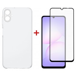 Комплект для Samsung Galaxy A07 панель TPU + скло DENGOS (Clear) (DG-KM-170)
