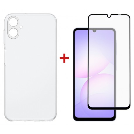 Комплект для Samsung Galaxy A07 панель TPU + скло DENGOS (Clear) (DG-KM-170)