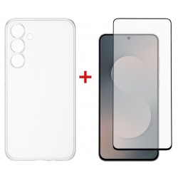 Комплект для Samsung Galaxy S25 FE панель TPU + скло DENGOS (Clear) (DG-KM-172)