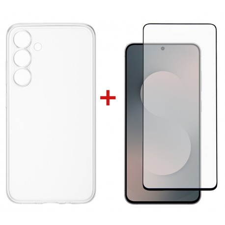 Комплект для Samsung Galaxy S25 FE панель TPU + скло DENGOS (Clear) (DG-KM-172)