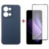 Комплект для Oppo Reno13 5G панель Carbon + скло DENGOS (Blue) (DG-KM-177)