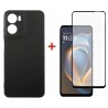 Комплект для Motorola G05 панель Carbon + скло DENGOS (Black) (DG-KM-178)