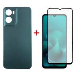 Комплект для Motorola G06 панель Soft + скло DENGOS (Green) (DG-KM-180)