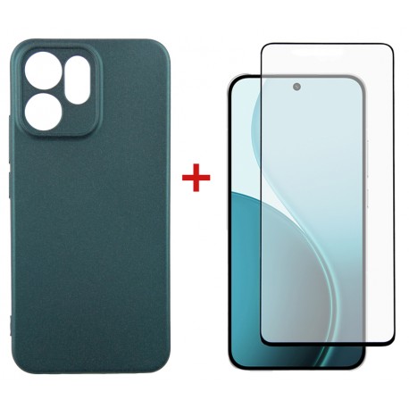 Комплект для Oppo Reno14 F/FS 5G панель Soft + скло DENGOS (Green) (DG-KM-182)