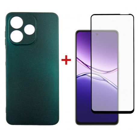 Комплект для Oppo A5 Pro панель Soft + скло DENGOS (Green) (DG-KM-183)