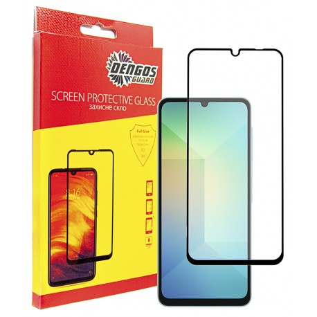 Защитное стекло Dengos Full Glue для Samsung Galaxy A06 (Black)