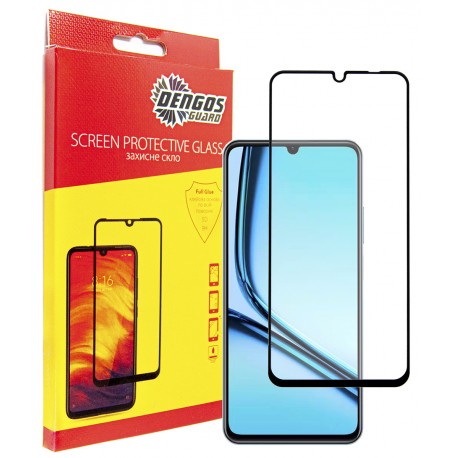Захисне скло DENGOS Full Glue для Realme Note 50 (black)