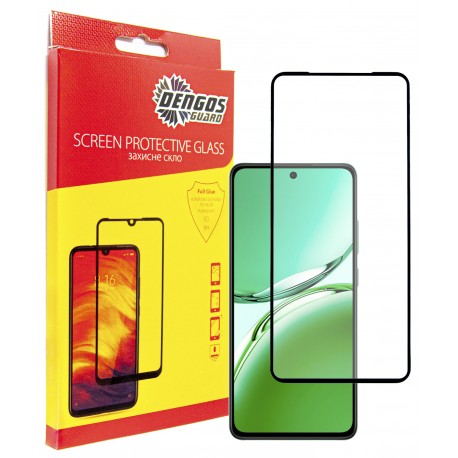 Защитное стекло DENGOS Full Glue для OPPO Reno 12 F/FS (black)