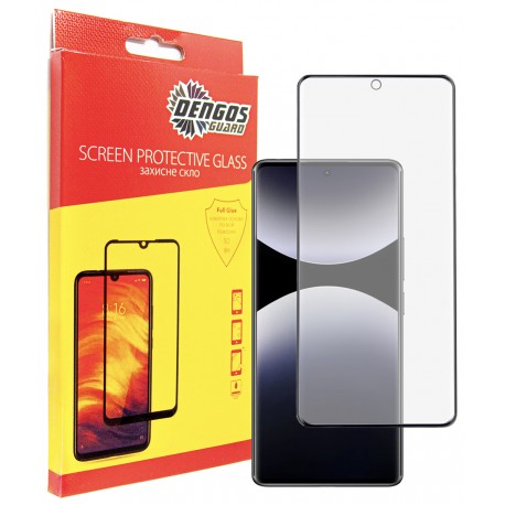Защитное стекло DENGOS Full Glue для Xiaomi Redmi Note 14 Pro (black)