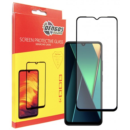 Захисне скло DENGOS Full Glue для POCO C75 (black)