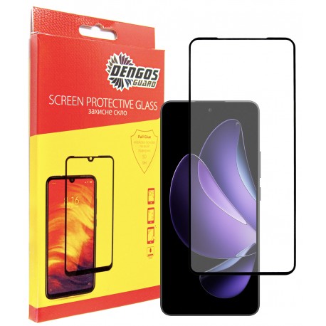 Защитное стекло DENGOS Full Glue для OPPO Reno13 F 4G (black)