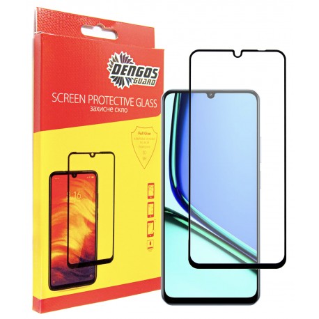 Захисне скло DENGOS Full Glue для Realme Note 60 (black)