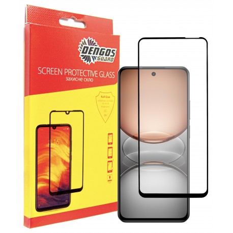 Защитное стекло DENGOS Full Glue для Realme C75 (black)