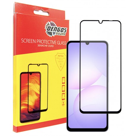 Захисне скло DENGOS Full Glue для Samsung Galaxy A07 (black)
