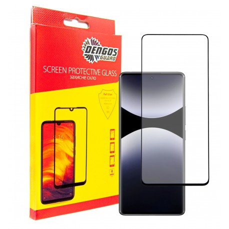 Защитное стекло DENGOS Full Glue для Xiaomi Redmi Note 14 Pro 5G (black)