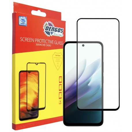 Защитное стекло DENGOS Full Glue для Xiaomi Redmi 15 (black)