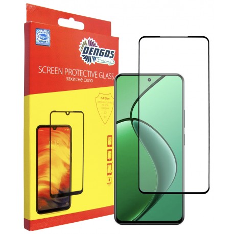 Защитное стекло DENGOS Full Glue для Realme 12 4G (black)