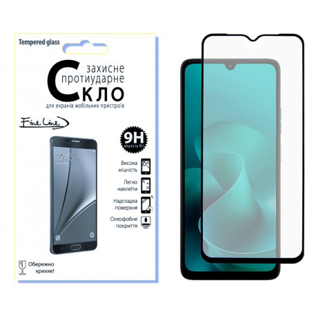 Захисне скло Fine Line Full Glue для Motorola G06/G06 Power (Black)