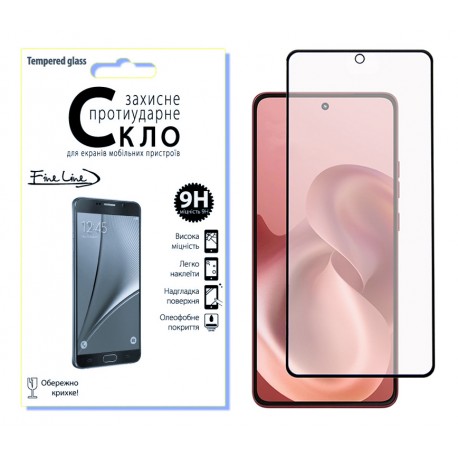 Защитное стекло Fine Line Full Glue для Motorola G86 5G (Black)