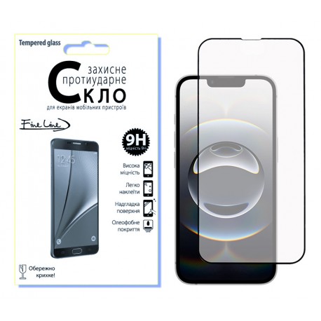 Защитное стекло Fine Line Full Glue для iPhone 16e (Black)