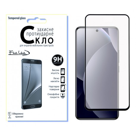 Защитное стекло Fine Line Full Glue для Xiaomi Redmi Note 15 5G (Black)