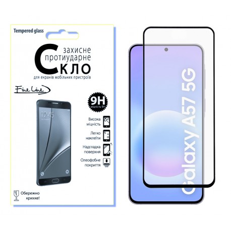 Захисне скло Fine Line Full Glue для Samsung Galaxy A57 (Black)