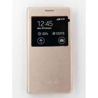 Чохол-книжка DENGOS (Flipp-Book Call ID) для Samsung Galaxy J7 (J700H), золотистий