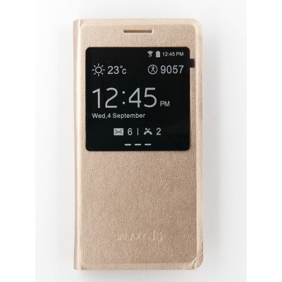 Чохол-книжка DENGOS (Flipp-Book Call ID) для Samsung Galaxy J5 (J500H), золотистий