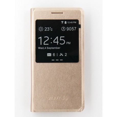 Чохол-книжка DENGOS (Flipp-Book Call ID) для Samsung Galaxy J5 (J500H), золотистий