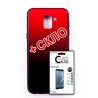 Комплект панель FINE LINE Mirror для Samsung Galaxy J6+ 2018 (J610),red+Защитное стекло для Samsung Galaxy J6+ 2018 (J610)