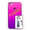 Комплект панель FINE LINE "Mirror" для Huawei Y6 Prime 2018, (pink)+ Защитное стекло для Huawei Y6 Prime 2018