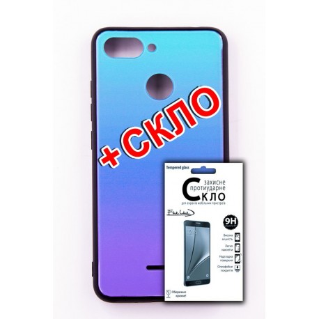Чохол-панель FINE LINE (Back Cover) "Mirror" для Xiaomi Redmi 6,(Lighting Blue)