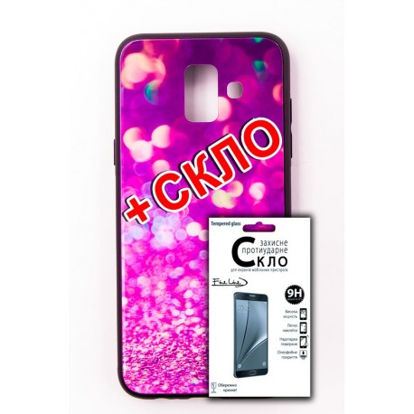 Чохол-панель FINE LINE (Back Cover) "Glam" для Samsung Galaxy A6 2018 (A600), фіолетовий калейдоскоп