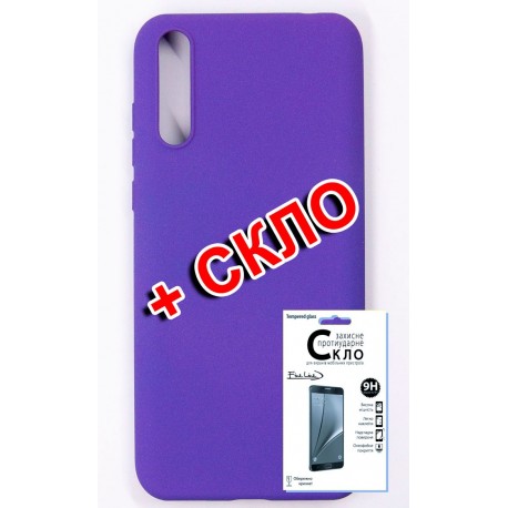 Комплект Fine Line для Huawei P Smart S панель + скло захисне Carbon (Purple) (FL-KM-160)