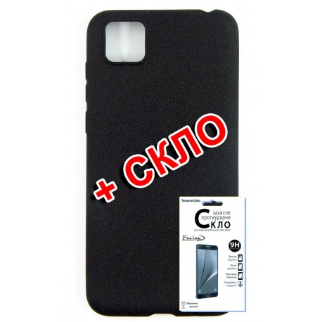 Комплект Fine Line для Huawei Y5p панель + скло захисне Carbon (Black) (FL-KM-170)
