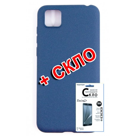 Комплект Fine Line для Huawei Y5p панель + стекло защитное Carbon (Blue) (FL-KM-171)