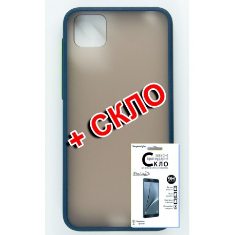 Комплект Fine Line для Huawei Y5P панель + стекло защитное матовое (Blue) (FL-KM-187)