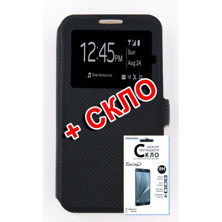 Комплект Fine Line для Huawei P Smart S чохол-книжка + скло захисне (Black) (FL-KM-196)